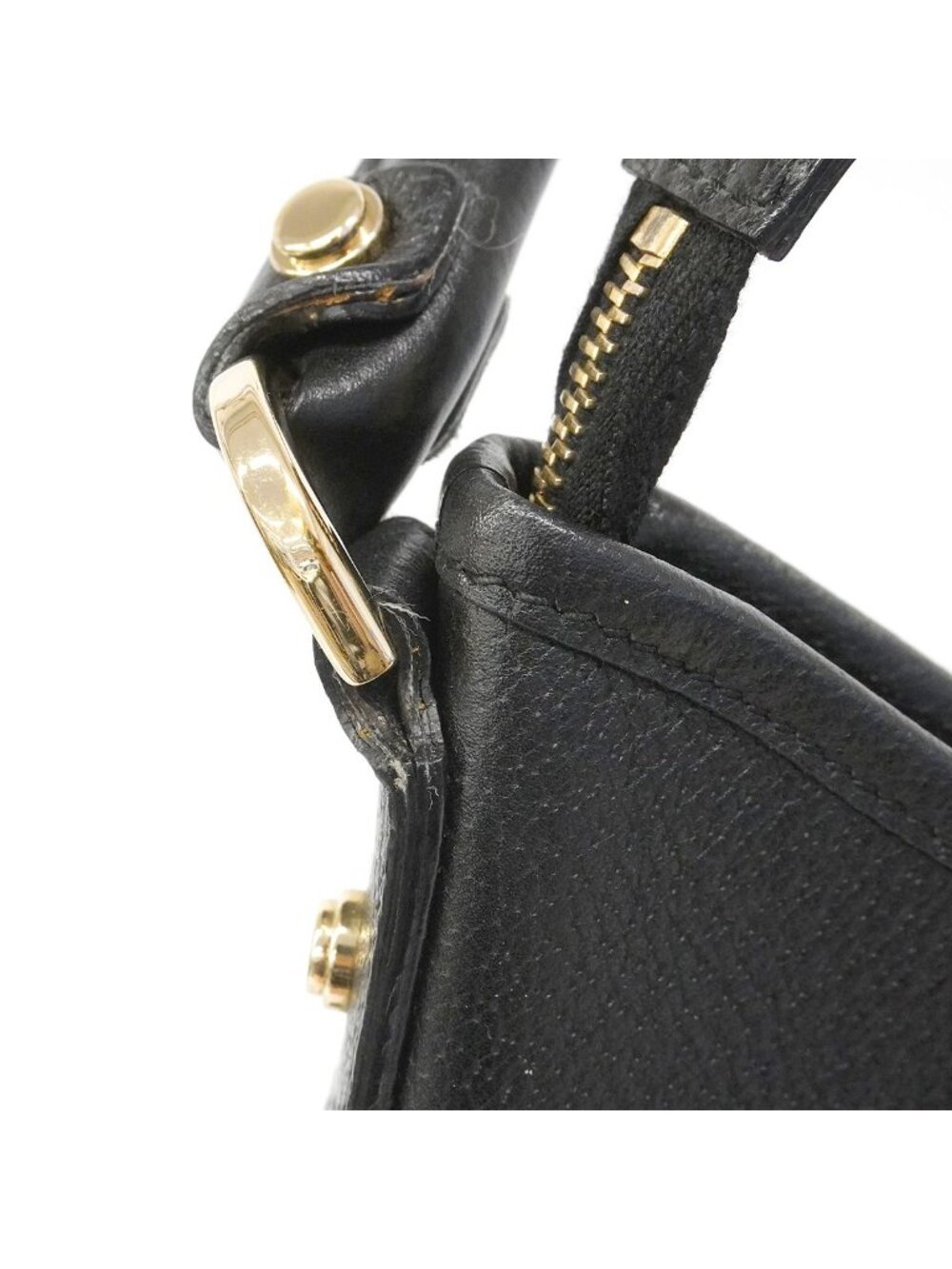 Gucci Shoulder Bag Abbey Leather Black Champagne Gold - Picture 10 of 10